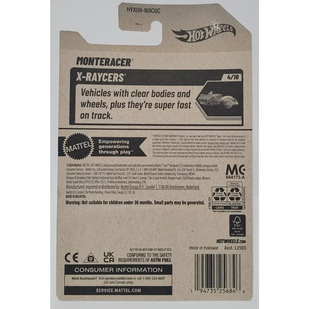 2025 Hot Wheels Monteracer Clear Violet 63/250 Let's Race Netflix Series 4/10